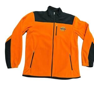 OSU Oklahoma State University Men’s Medium Orange and Black Fleece Jacket
